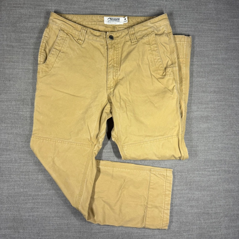 Mountain Khakis Alpine Utility Pant Slim Fit Tan Organic Cotton 34x30 Work Thick